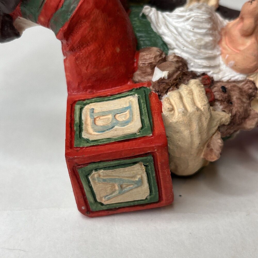 Christmas Elf Toymaker Figurine Teddy Bear ABC Block Rifle 5” Holiday Decor - Picture 16 of 16